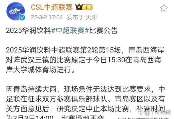 因暴雨和球场严重积水问题，欧协联一比赛被迫中断
